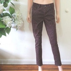 Kenneth Cole Reaction Animal Print Skinny Jeans 28